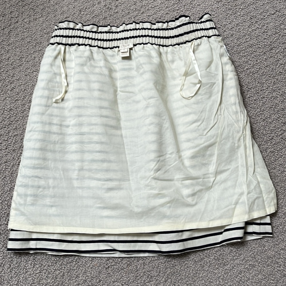 J.Crew paper bag waist nautical linen skirt - Picture 3 of 6